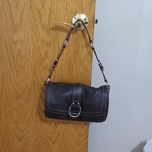 Coach  dark brown leather handbag